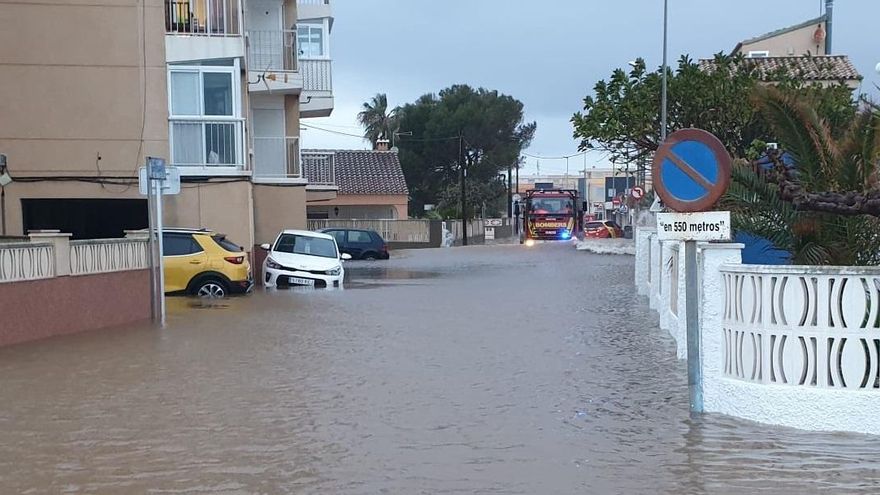 Imagen de la inundación en Almassora