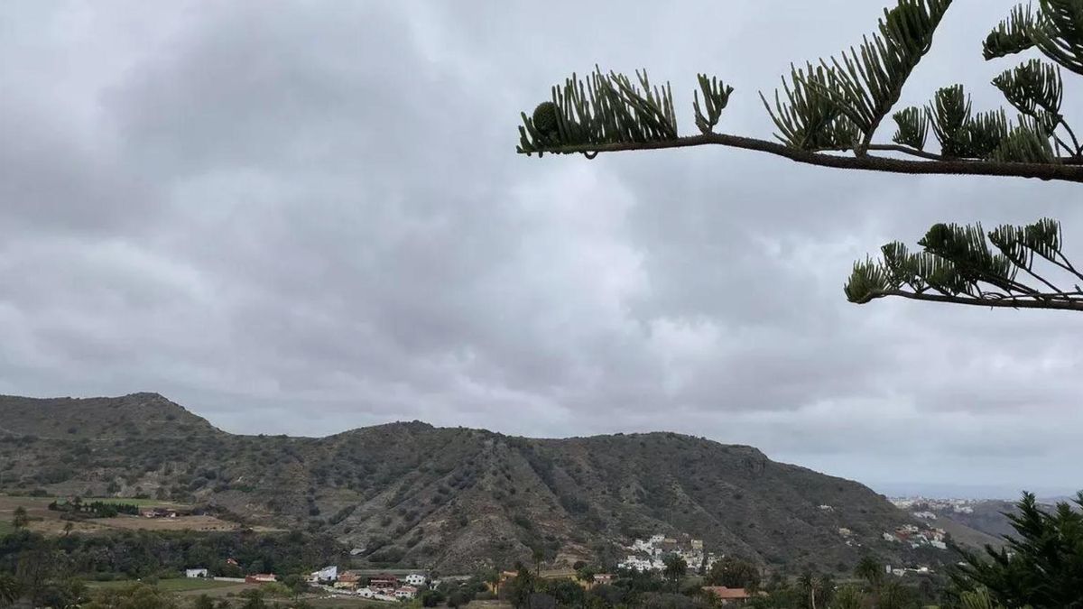 Cielo cubierto de nubes en Gran Canaria.
