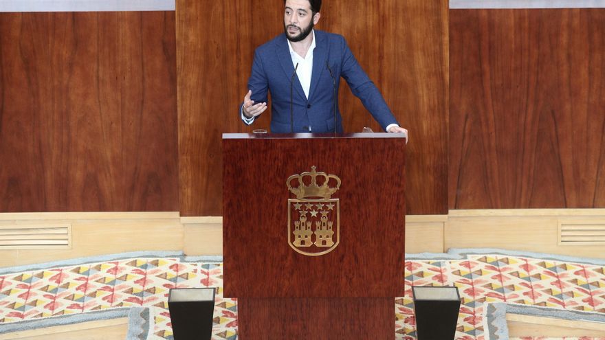 El portavoz de Ciudadanos en la Asamblea de Madrid, César Zafra, interviene durante la segunda jornada del Pleno del Debate del Estado de la Región en Madrid (España), a 15 de septiembre de 2020. En esta segunda sesión participarán los grupos parlamentari