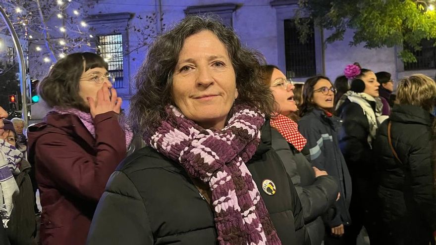 Pepa, una de las asistentes a la manifestación del 25N de Madrid de 2025