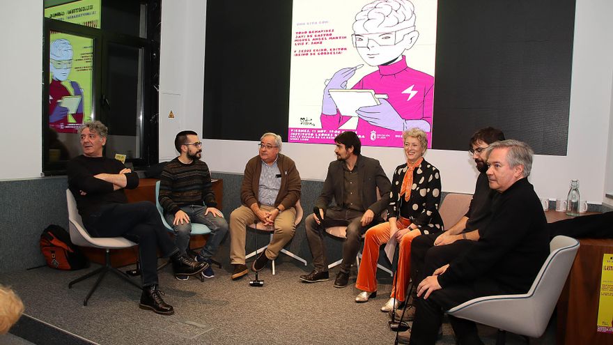Toño Benavides, Javier de Castro, Miguel Ángel Martín, Luis F. Sanz y Jesús Egido en el ILC