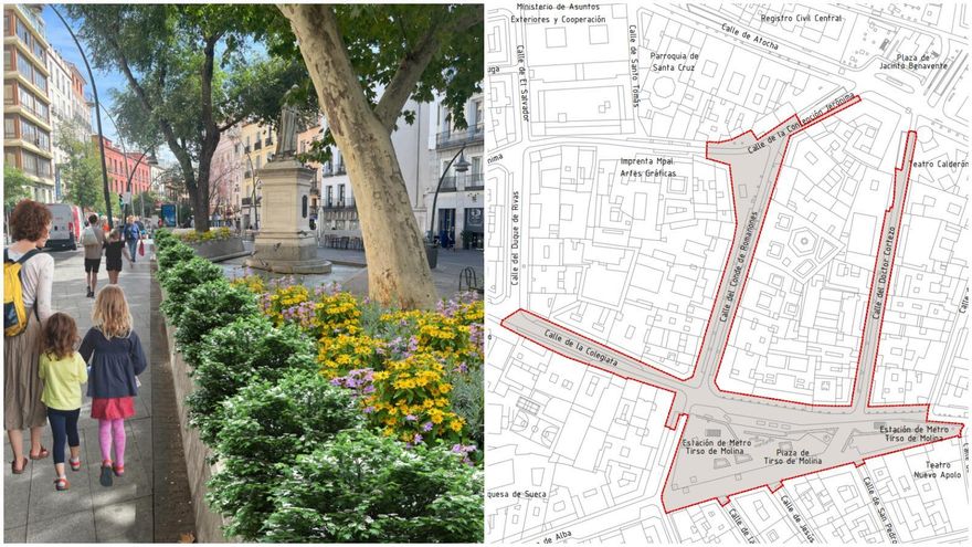 Aprobada la reforma para hacer "más habitable" la plaza Tirso de Molina, que llegará a cuatro calles cercanas