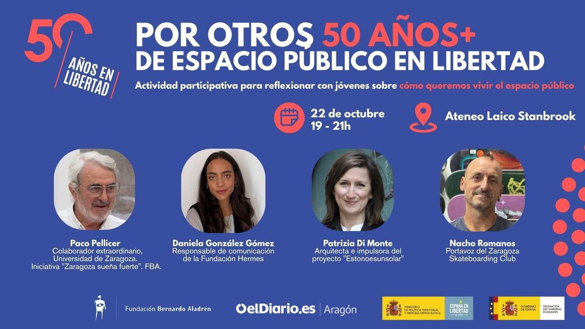 elDiario.es te invita a un coloquio en Zaragoza sobre la evolución del espacio público en 50 años de democracia