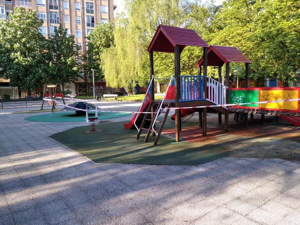 El parque de Santa Lucía de Vitoria, cerrado