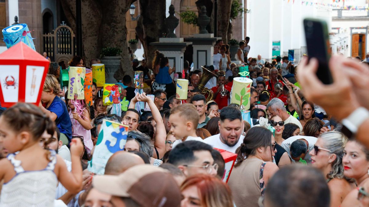Retreta Infantil de Agaete, celebrada este domingo 2 de agosto.