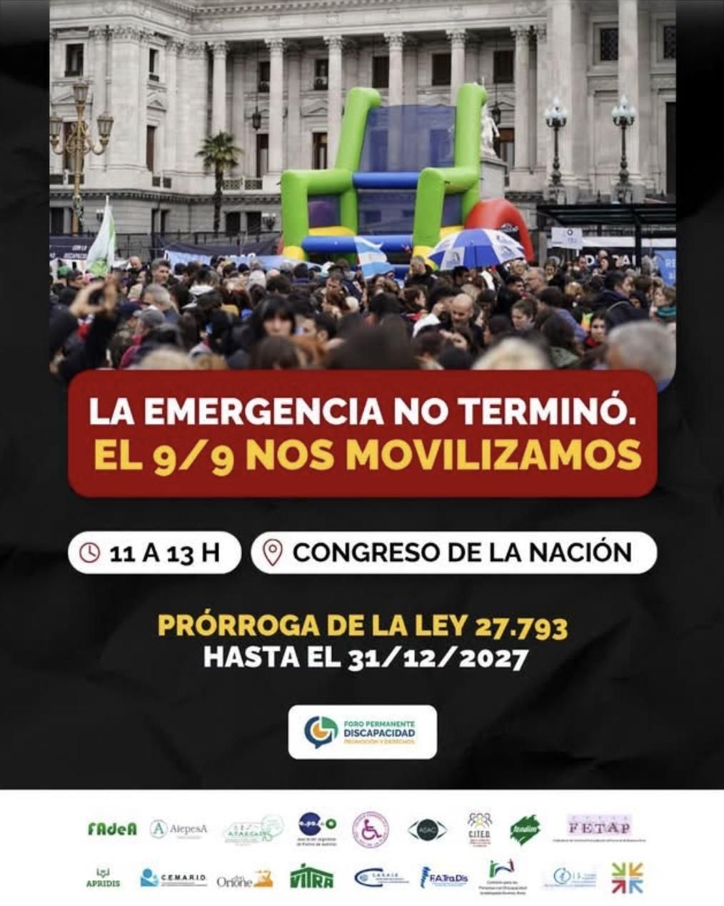 La convocatoria de los colectivos de discapacidad.
