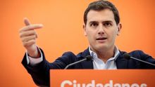 Albert Rivera en la sede nacional de Ciudadanos