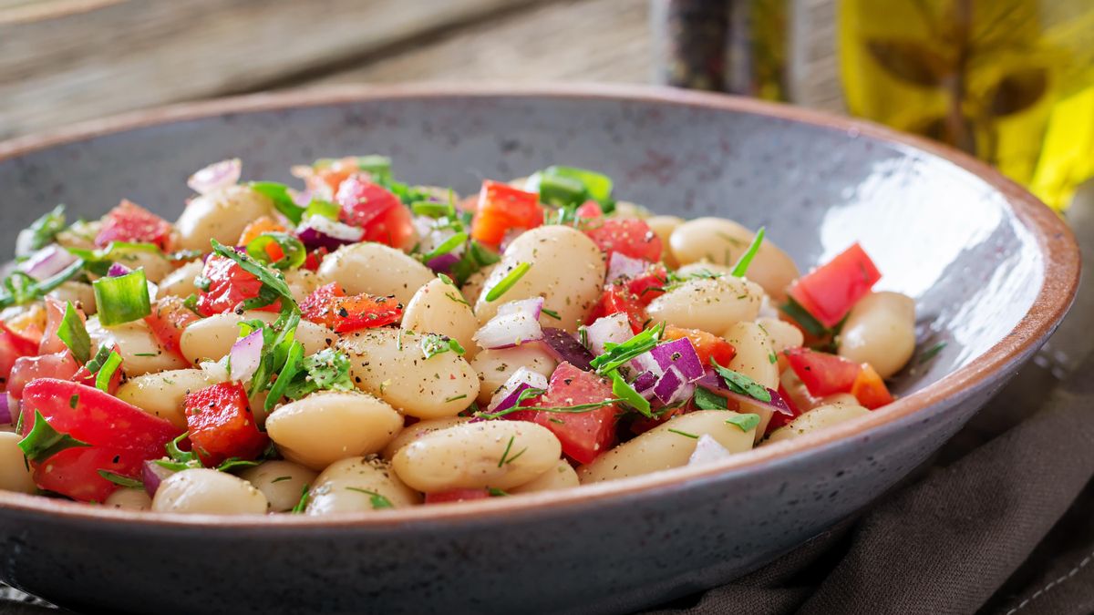 El piyaz es perfecto para las dietas vegetarianas y veganas