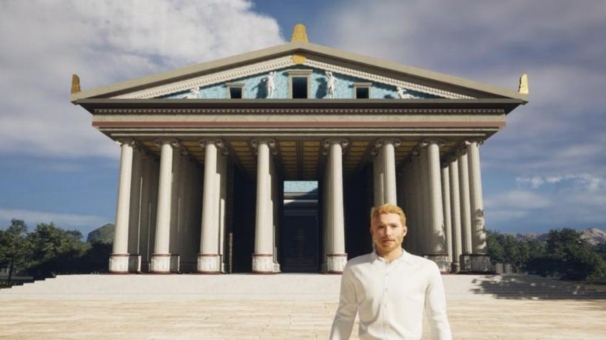 El modelado partió de planos arqueológicos y se integró en el paisaje antiguo