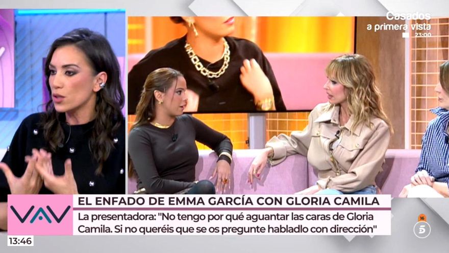 Patricia Pardo defiende a la "serena" Emma García tras su enfado en directo con Gloria Camila: "Yo la entendí"