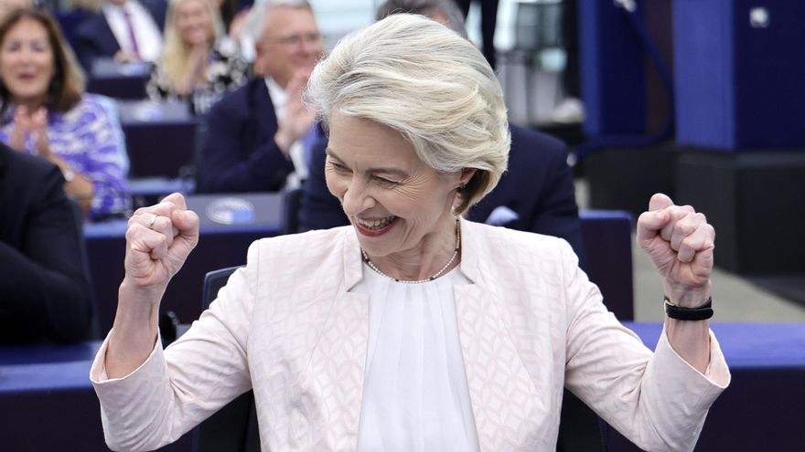 Von der Leyen, reelegida presidenta de la Comisión Europea con el 'sí' de populares, socialistas, liberales y verdes