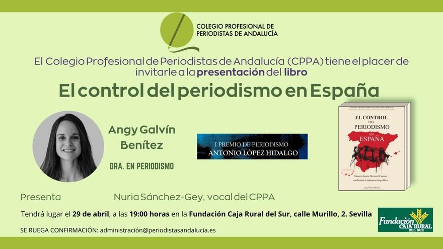 Presentación del libro 'El control del periodismo en España', de Angy Galvín, directora de elDiario.es en Illes Balears