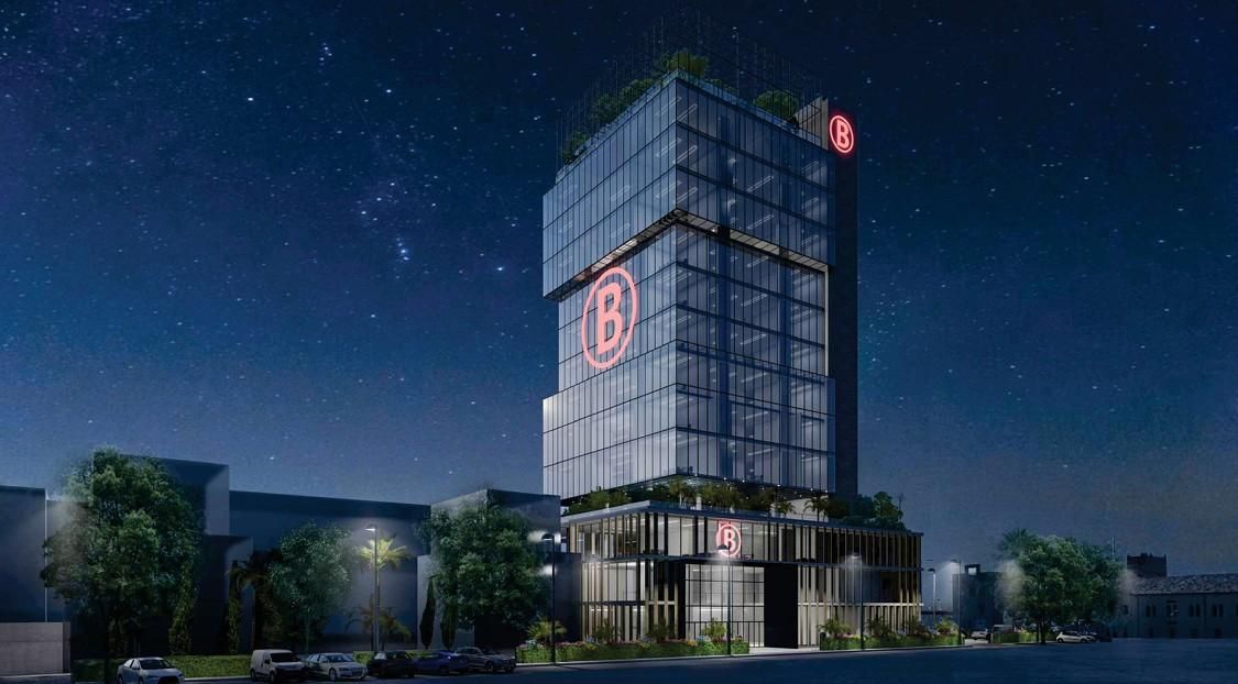 Visió nocturna de la torre de Boluda en una imatge virtual.