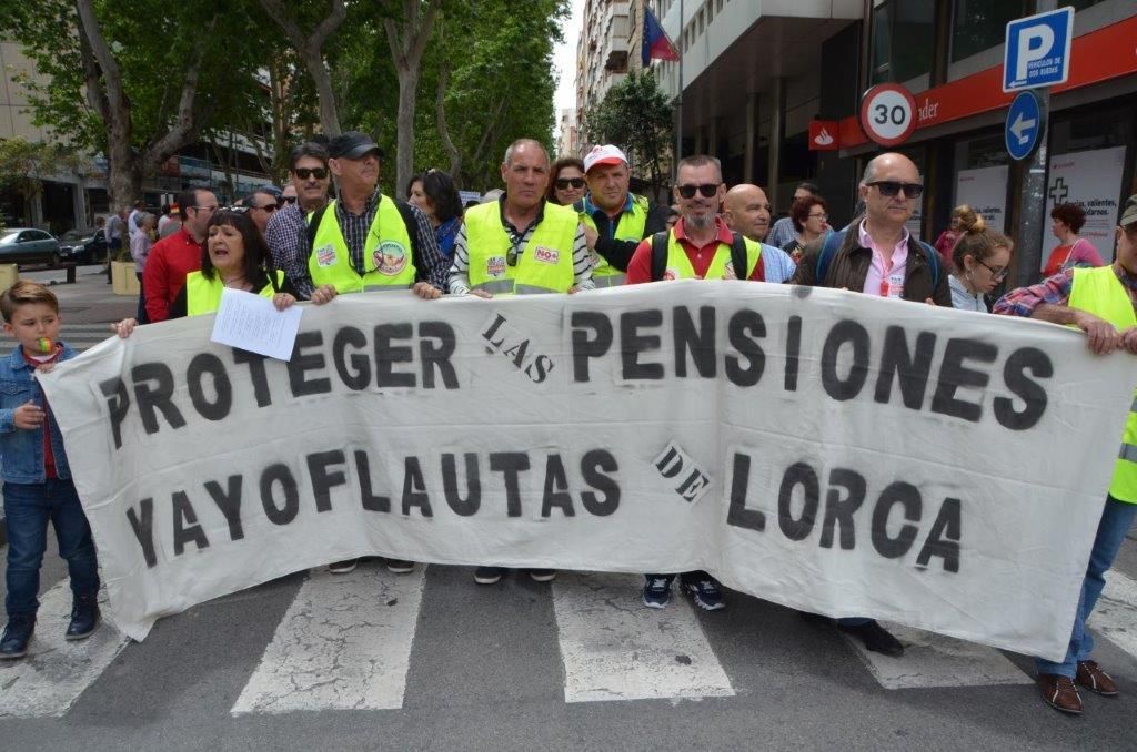 Yayoflautas de Lorca: "Proteger las pensiones"
