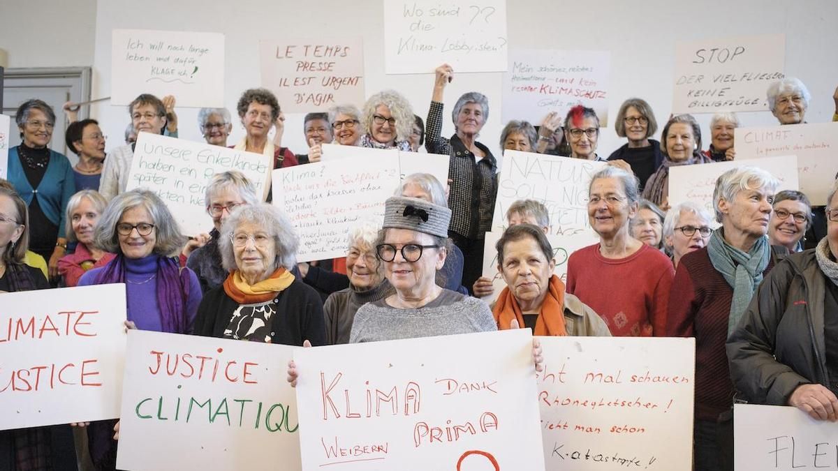 Mueres mayores suizas por la protección del clima.