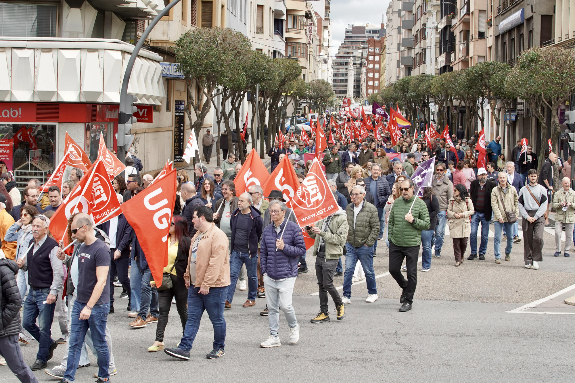 Manifestación del 1 de mayo en la ciudad de León