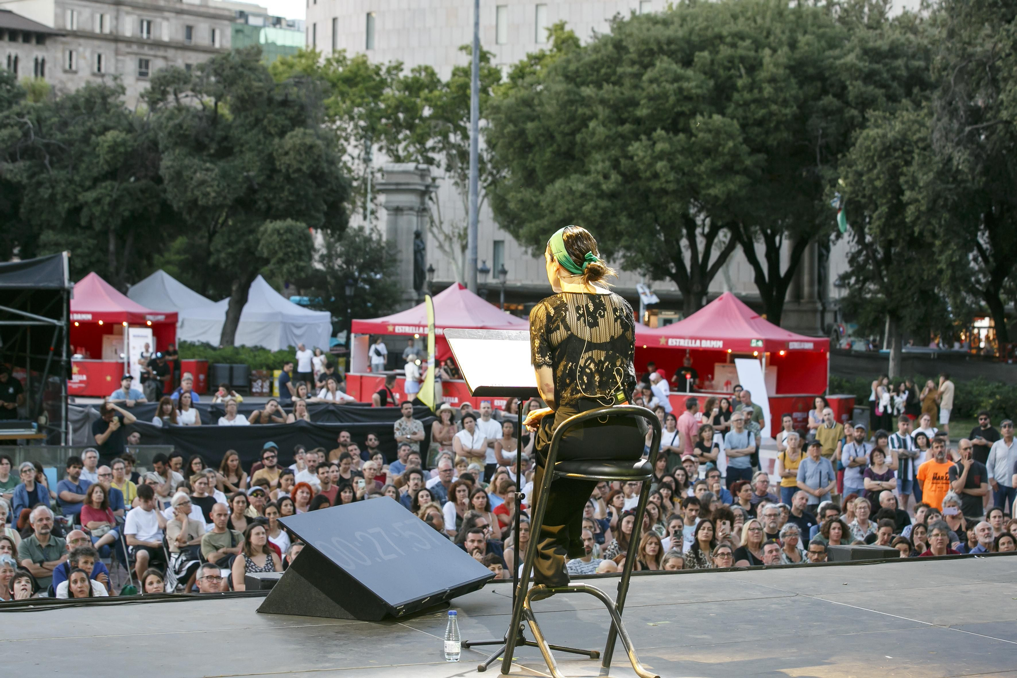 Nur Levi durante el espectáculo 'Y una mañana todo estaba ardiedo'