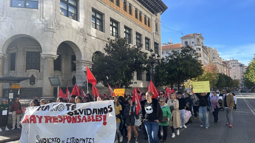 Manifestación contra el acoso escolar por las calles de Santander.