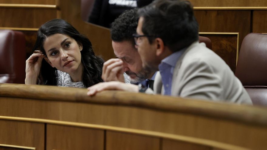 La líder de Ciudadanos, Inés Arrimadas, durante la segunda jornada del debate del estado de la nación este miércoles en Madrid.