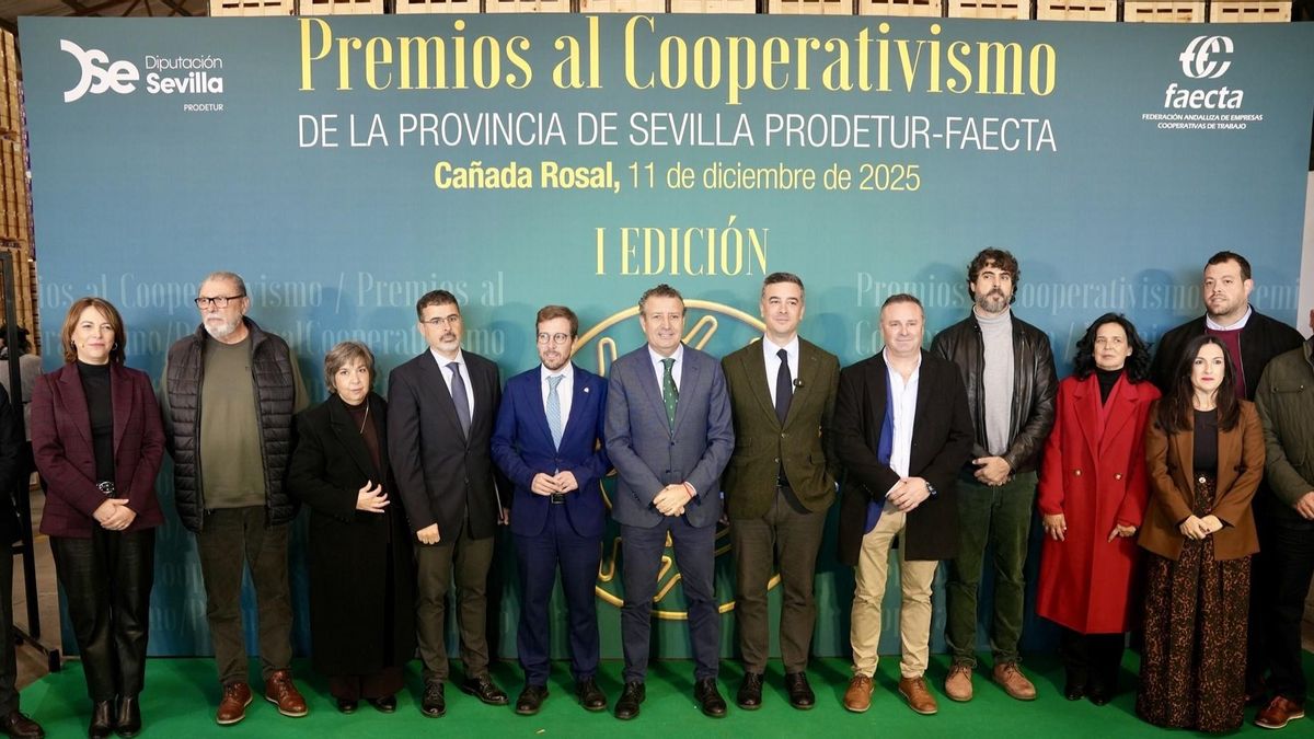 Diputación y Faecta reconocen a las cooperativas destacadas de Sevilla en la I edición de los Premios al Cooperativismo