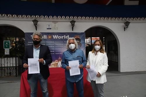 Rafael Gómez, propietario de Tívoli World, en rueda de prensa en Benalmádena