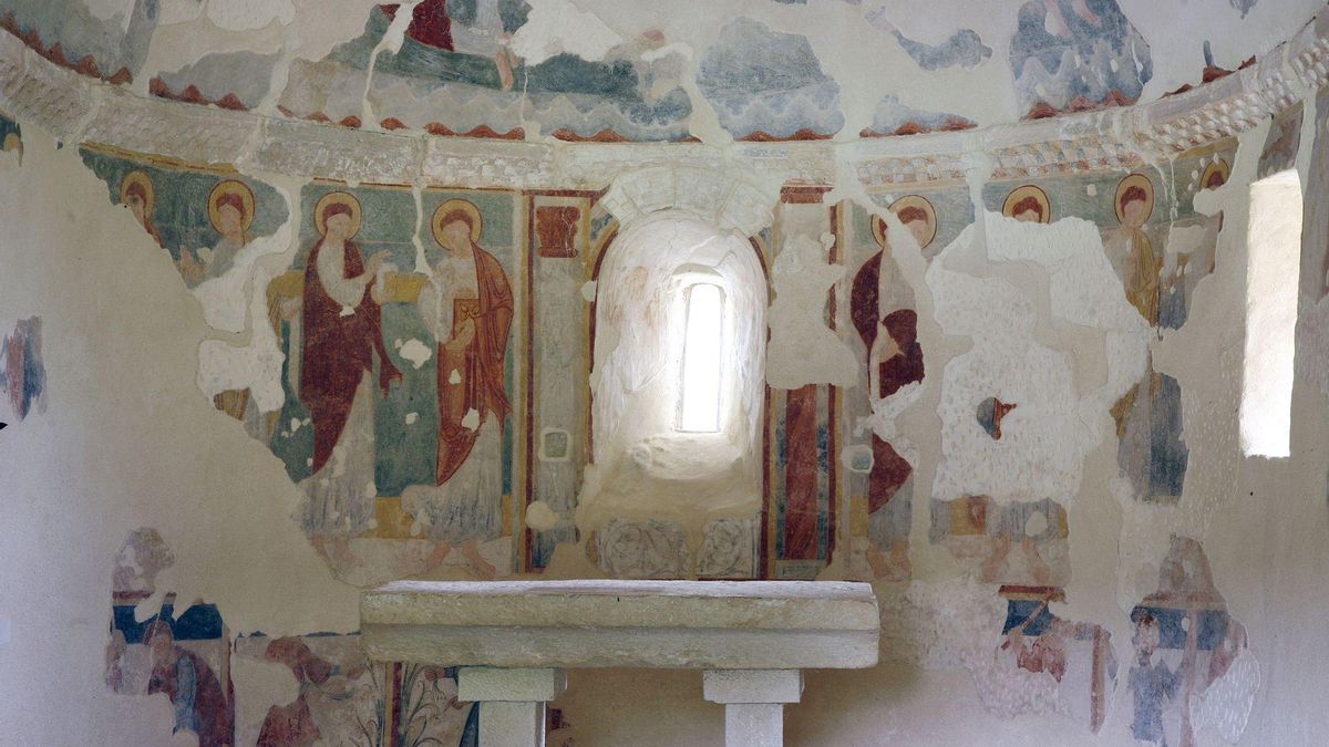 Pinturas de la ermita de San Pelayo, en Perazancas.