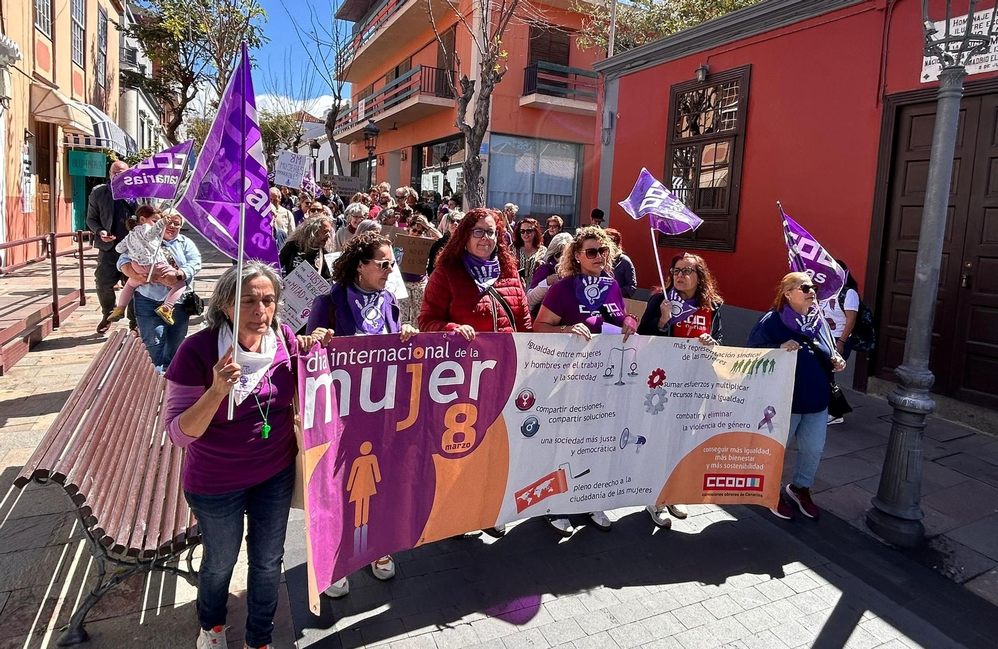 Marcha del 8M en Los Llanos de Aridane.