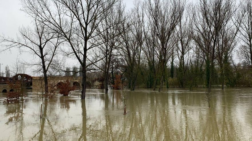 El río Zadorra en Asteguieta este sábado