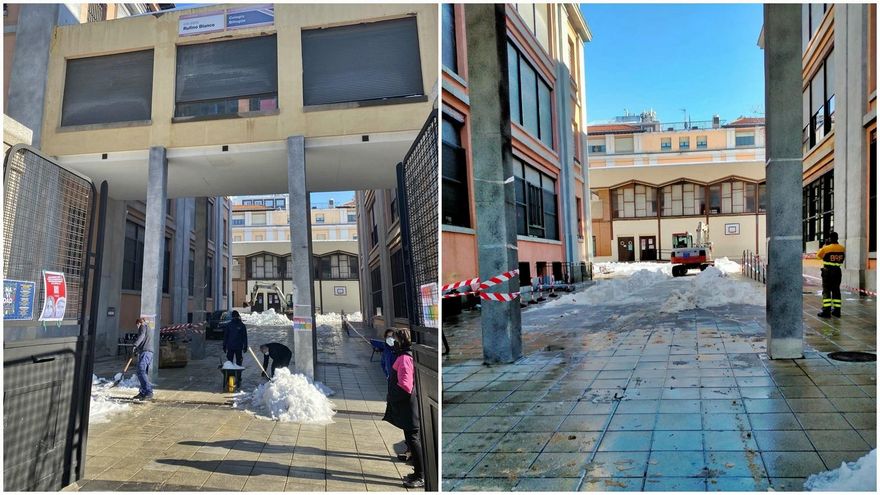 Las clases no vuelven al colegio Rufino Blanco después de Filomena: "No nos han dicho ningún plazo"