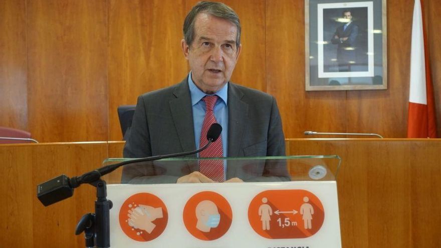 El alcalde de Vigo, Abel Caballero, en rueda de prensa