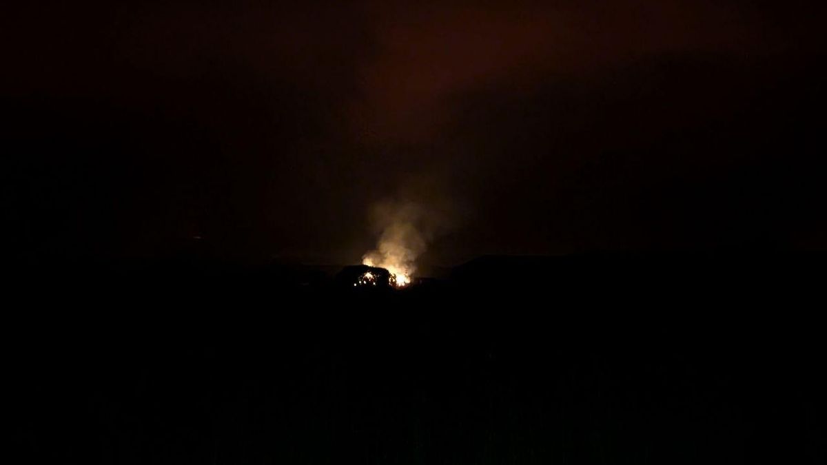 Restos del fuego en Quintana del Marco