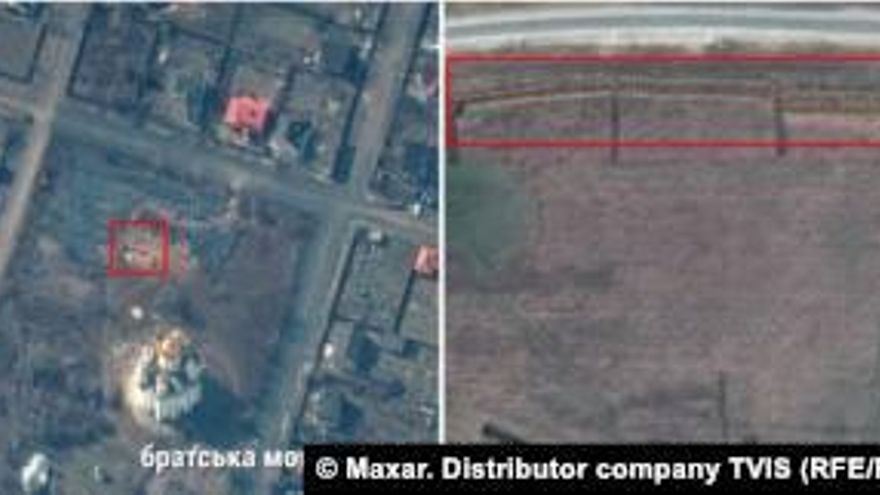 Comparativa distribuida por el Ayuntamiento de Mariúpol en su cuenta de Telegram