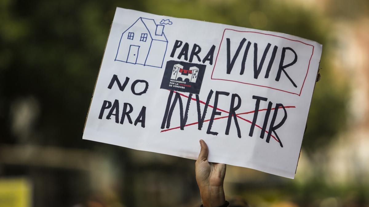 Manifestación por la vivienda bajo el lema 'Housing Action Days'