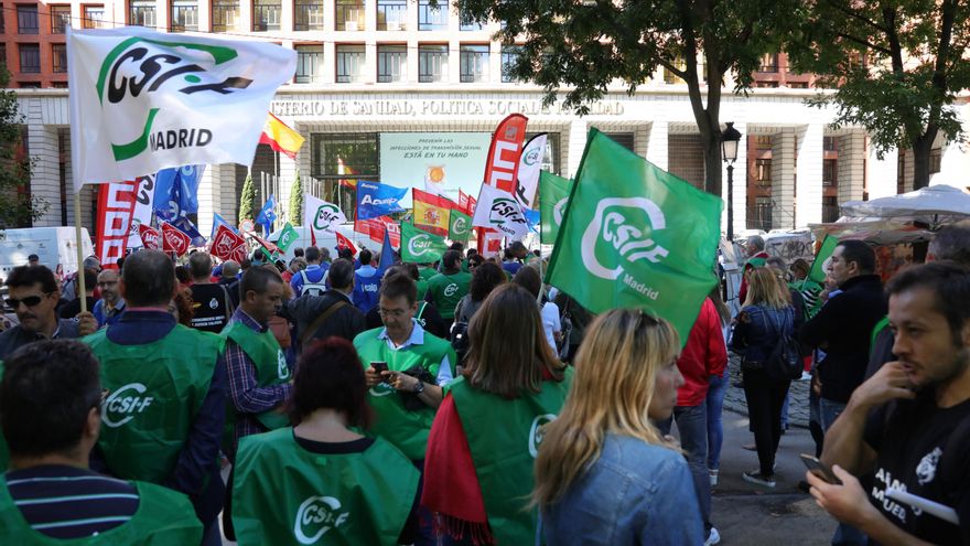 Imagen de archivo de una protesta de funcionarios