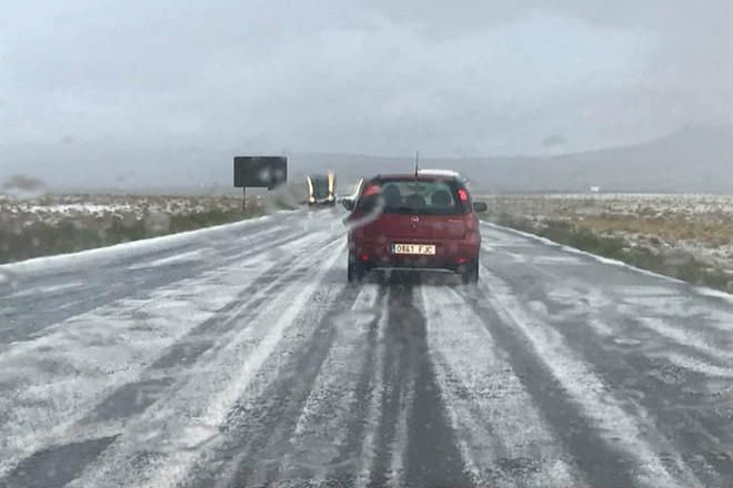 Granizo en Lanzarote.