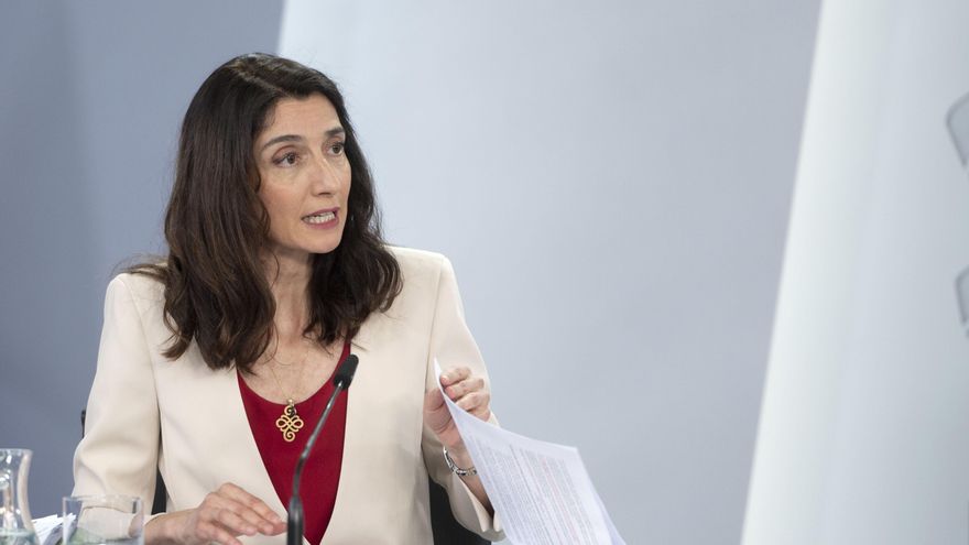 La ministra de Justicia, Pilar Llop, ofrece una rueda de prensa tras el Consejo de Ministros celebrado en Moncloa, a 19 de julio de 2022, en Madrid (España).