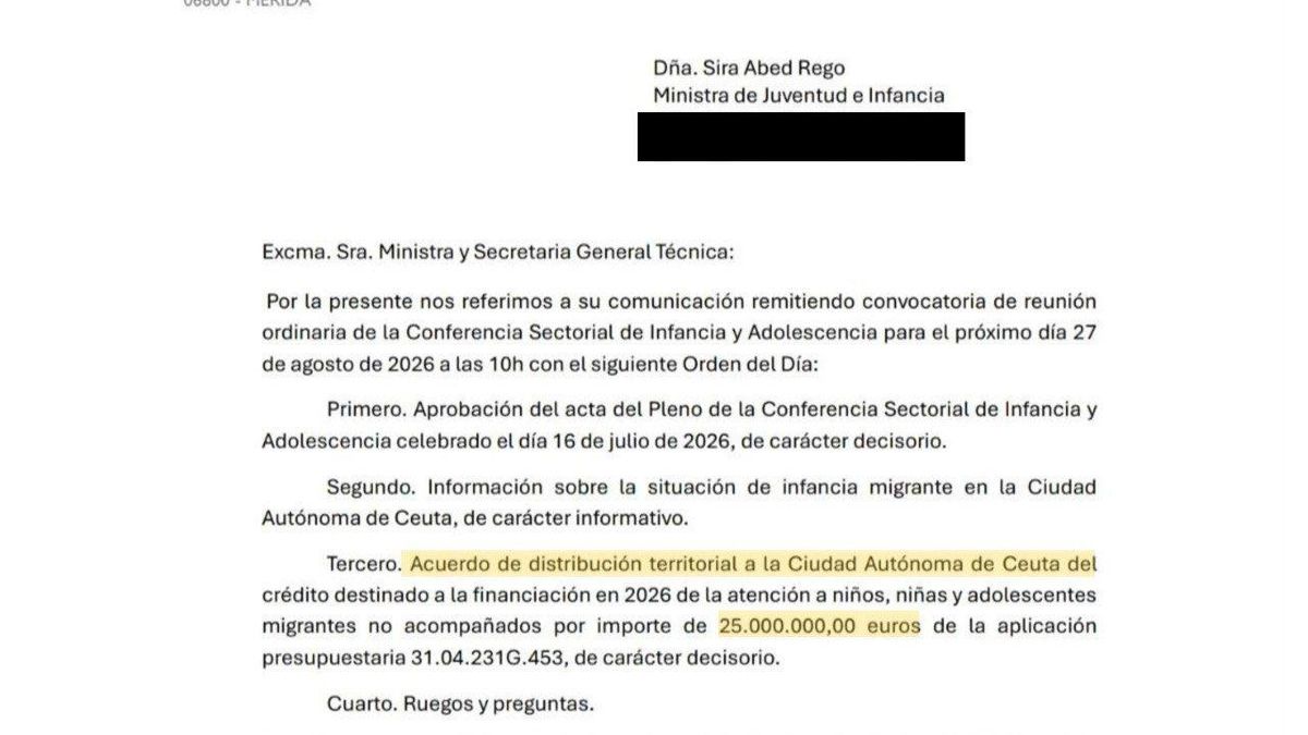 El Ministerio de Juventud desmonta la versión de Guardiola: Extremadura exigió por escrito su "rechazo" al envío de 25 millones a Ceuta