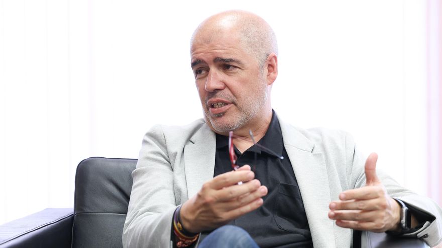 Unai Sordo, durante la entrevista con elDiario.es