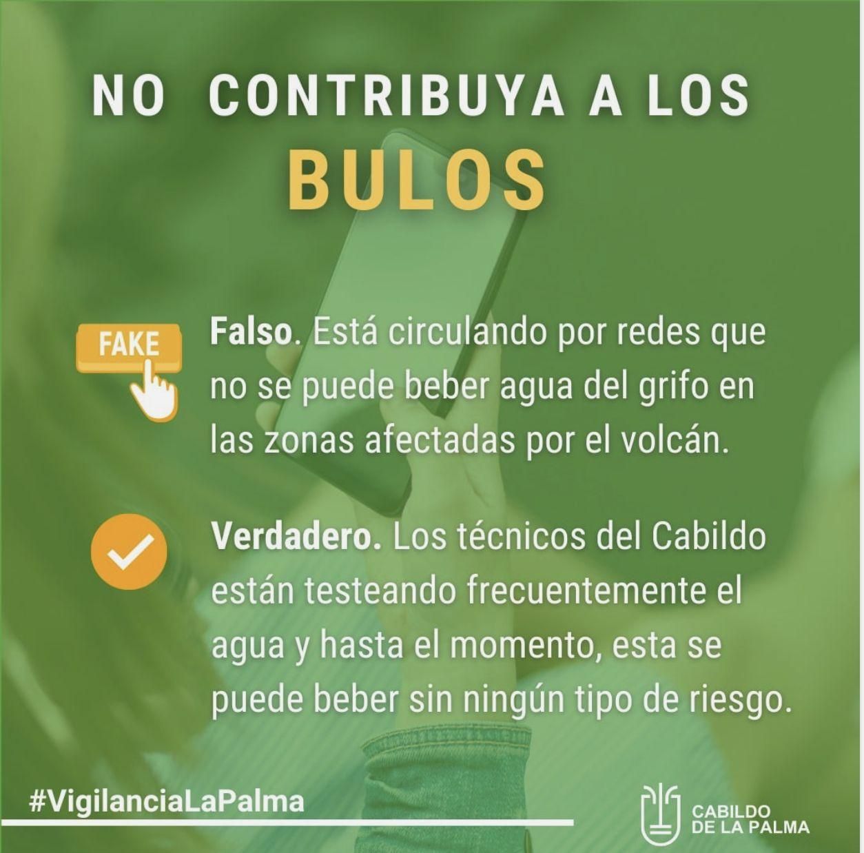 Aviso del Cabildo difundido en sus redes sociales.