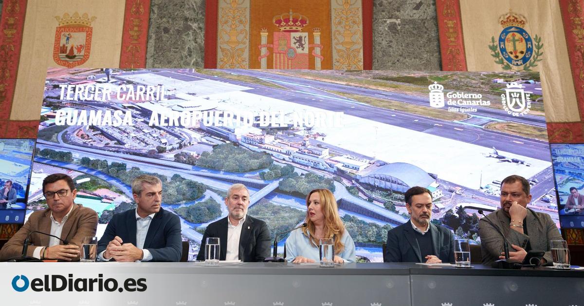 El Cabildo de Tenerife presenta el tercer carril entre Guamasa y el aeropuerto del norte y dice que estará operativo en tres años