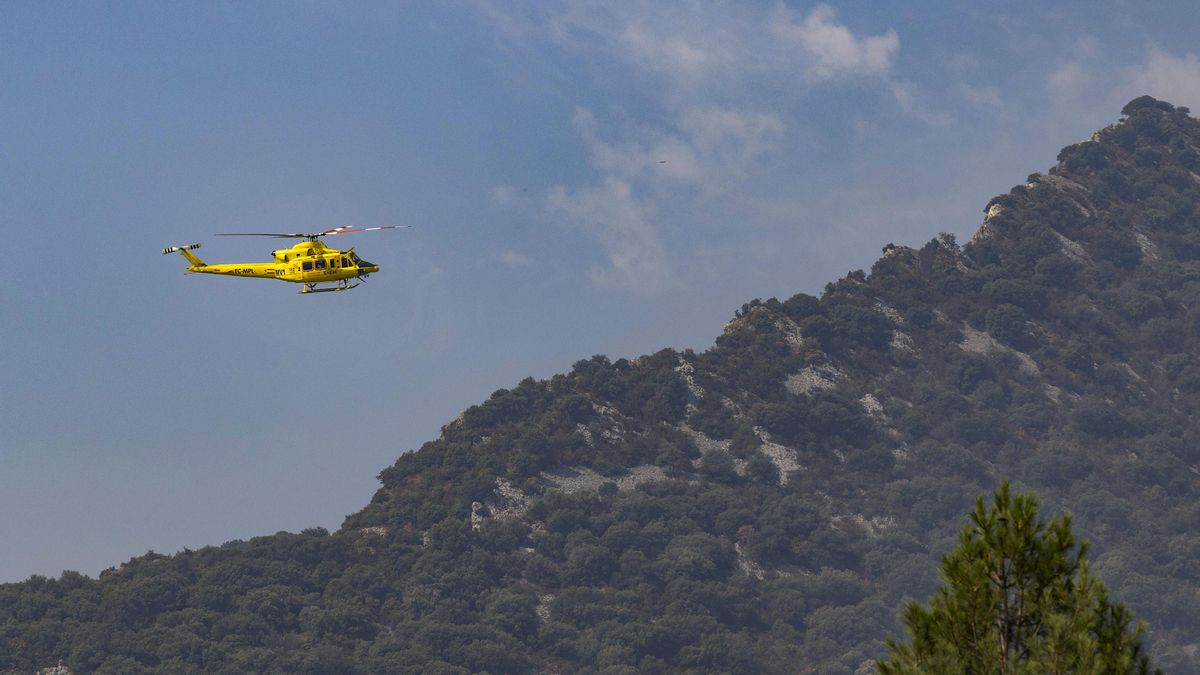 Las lluvias permiten una noche de trabajo "muy productivo" en el incendio de Riglos