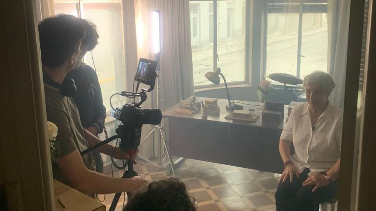 Un momento del rodaje del cortometraje '9 Mujeres (en el bosque lácteo)'.