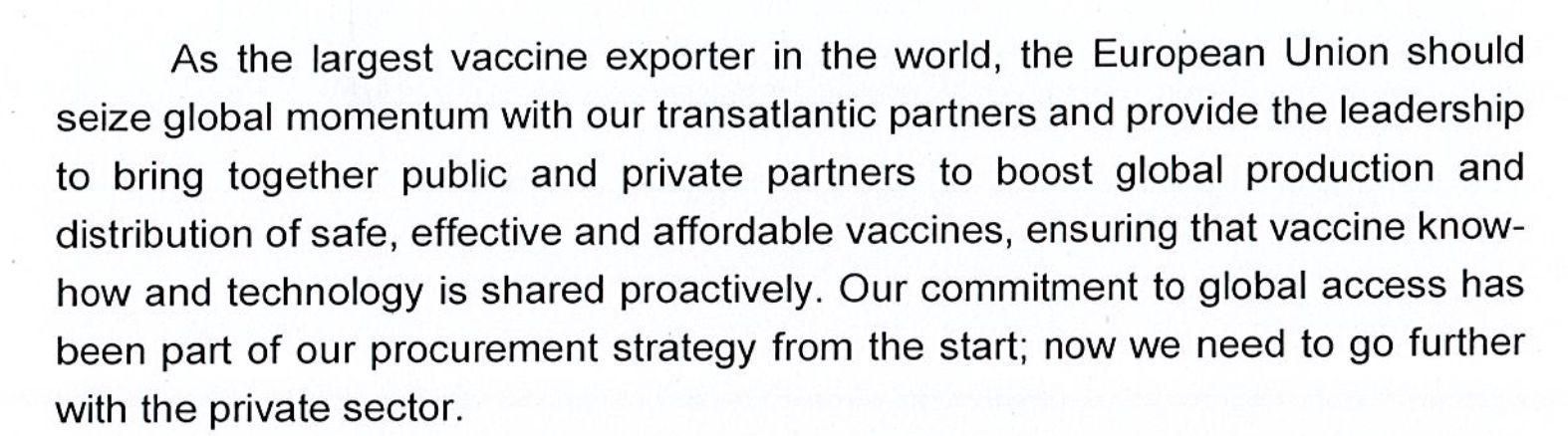 Carta de  Pedro Sánchez, Francia, Bélgica, Dinamarca y Suecia enviada al presidente del Consejo Europeo, Charles Michel; a la presidenta de la Comisión Europea, Ursula von der Leyen; y el presidente de turno de la UE, el portugués António Costa,