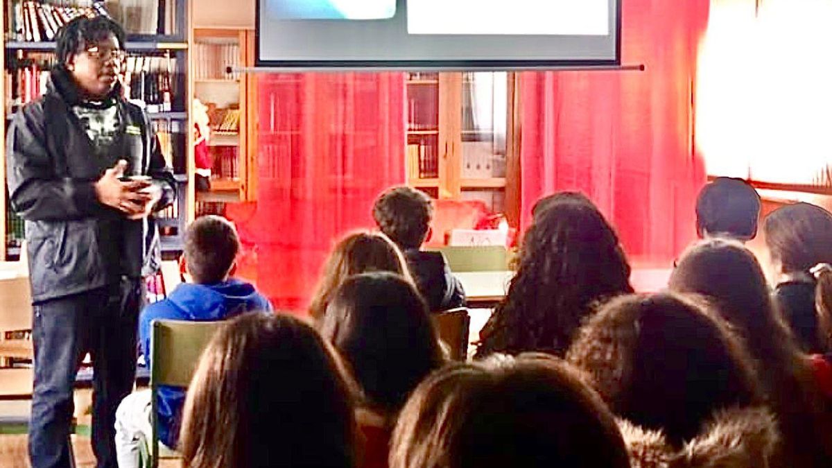 Joseph, esta mañana en el IES Hernández Pacheco