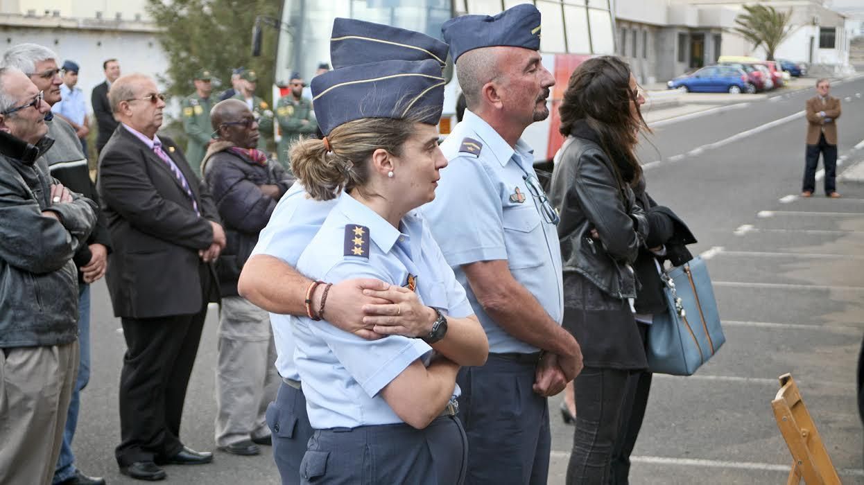 Acto de homenaje a los cuatro militares que fallecieron en el accidente del helicóptero del SAR. (ALEJANDRO RAMOS)