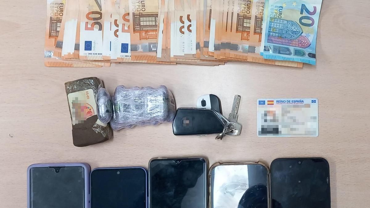 Les pillan en un control con 200 gramos de hachís y descubren su implicación en varios robos y hurtos