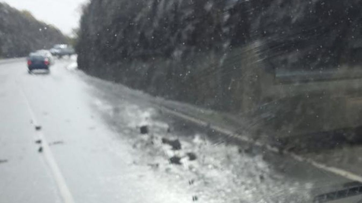 Desprendimientos de piedras en la LP-3.