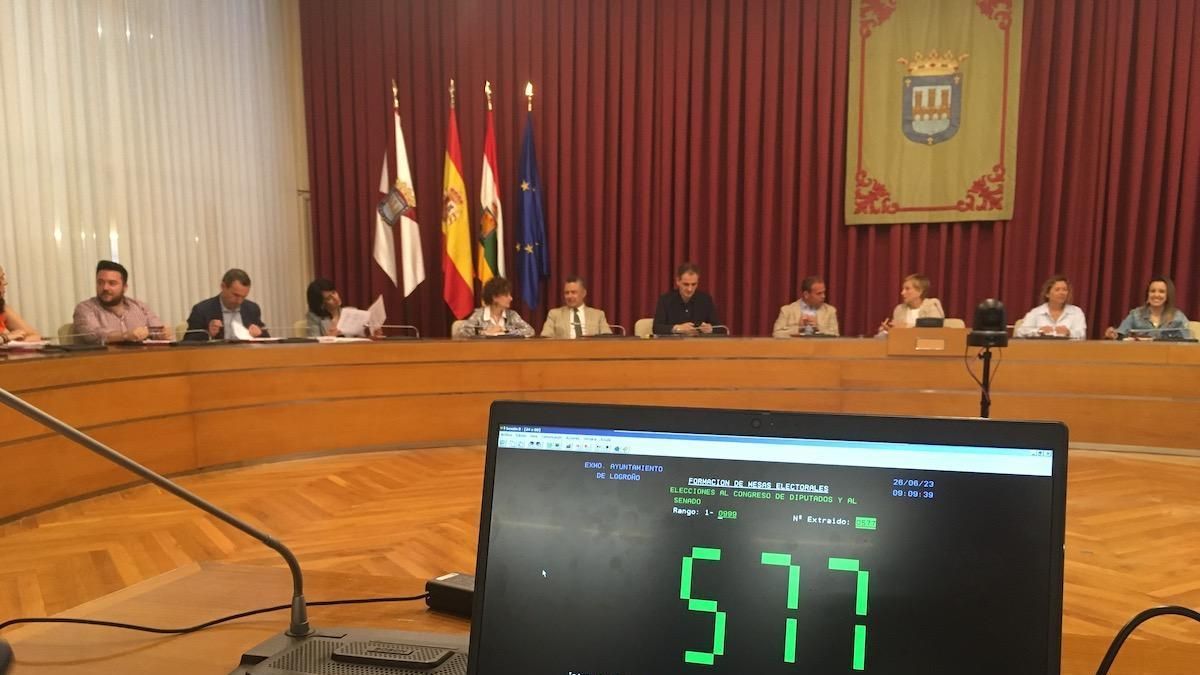 El sorteo de las mesas electorales de Logroño será el 2 de noviembre