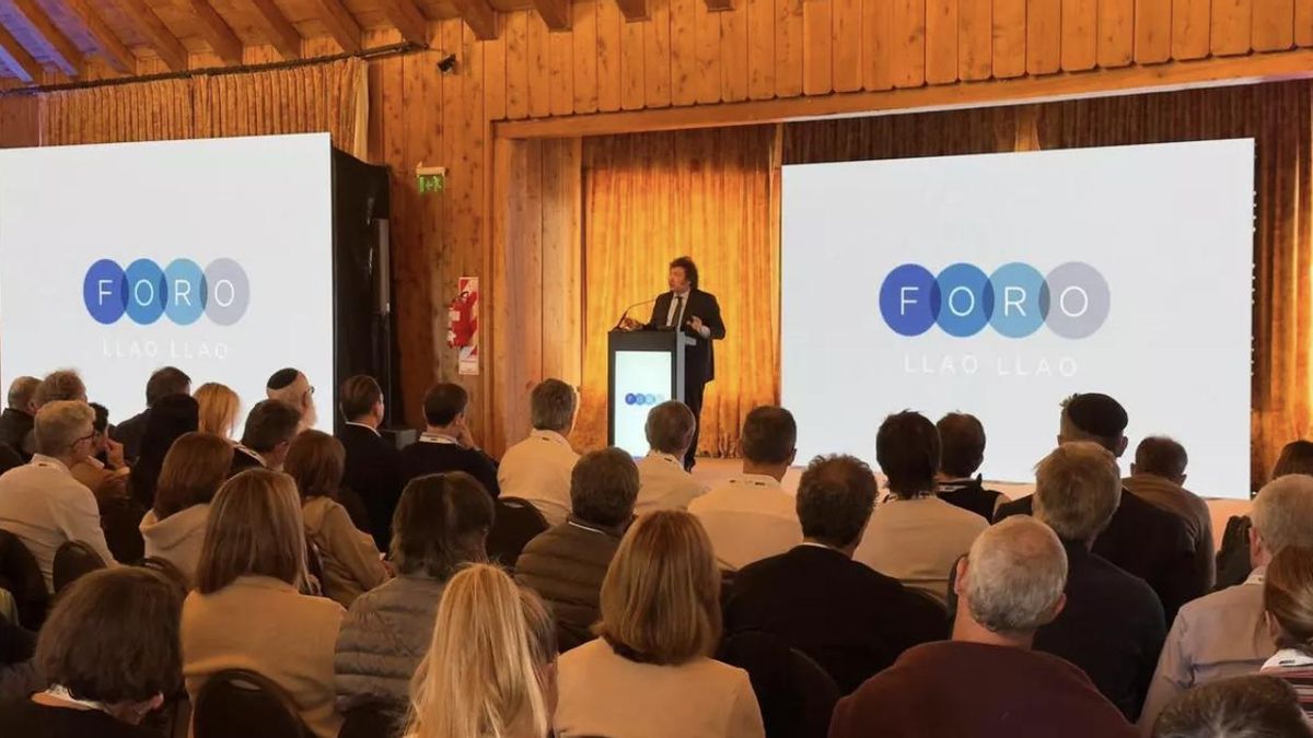 Milei en el Llao Llao en 2024.