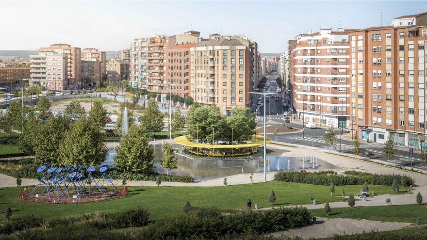 Al agua patos: así será la primera isla climática de Logroño en el parque del soterramiento
